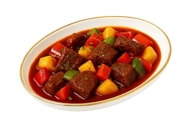 Beef Caldereta in deep platter optimized