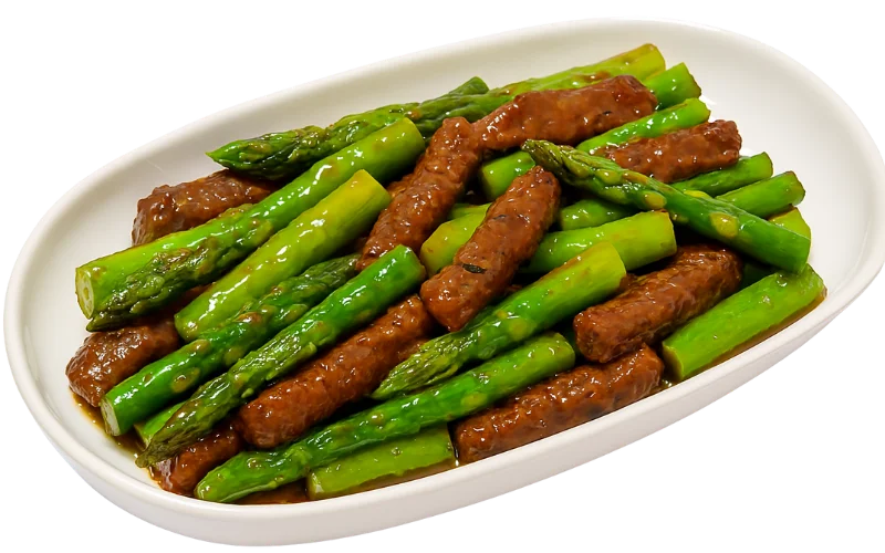 Beef with Asparagus in Platter optimized
